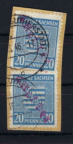 Lokalausgaben Wittenberg-Lutherstadt 1945-50, Mi 2 X (2), Briefstück