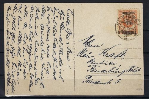 Memel Mi 170 A IV auf Postkarte als EF n. Rendsburg