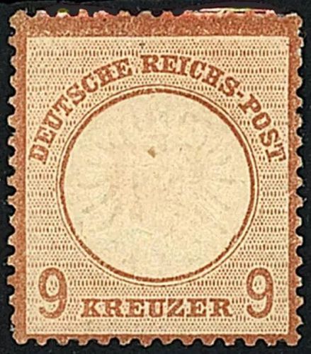 P) DR Brustschild, Mi 27a * mit Falz, ME 550€