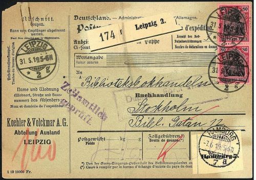 P) DR,Mi 93IIa MeF Paketkarte, FFA Jäschke-L. BPP, ME 3.800€