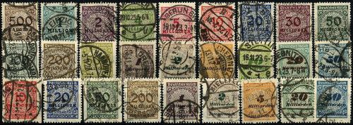 P) DR Mi 313-330 A/B °, gepr. Infla Berlin, ME 1.400€