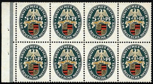 P) DR Nothilfe 1926, H-Blatt 54 B ** ungefaltet, ME 400€