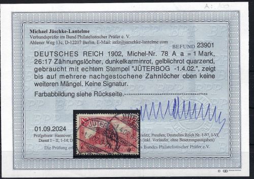 C) DR 78 A a ° mit Befund Jäschke-Lantelme BPP, ME 550€