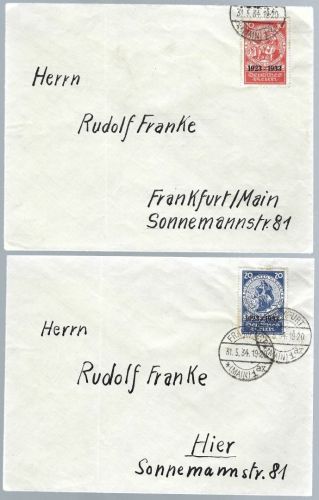 C) DR Nothilfe 1933, Mi 509 + 510 je auf Brief, ME 1.000€