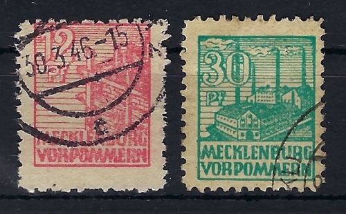 Meck. Vorpommern Mi 36 yg° + 39 za° gepr. Kramp BPP, ME 400€