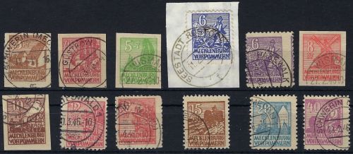 Meck. Vorpommern Partie von 12 Werten alle BPP gep., ME 426,50€