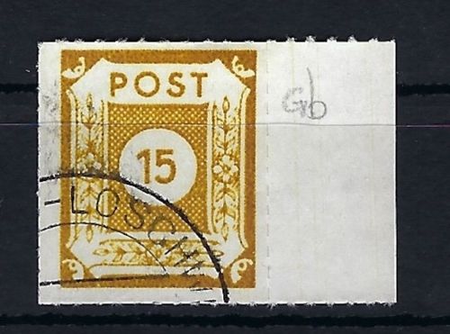 Ost Sachsen Mi 47 G b ° Randstück, gep. Ströh BPP, ME 300€