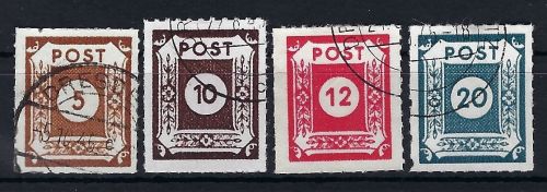 Ost Sachsen Mi 42, 45, 46, 48 Typen G I °, gep. Ströh BPP, ME 700€