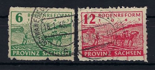 Provinz Sachsen Mi 85 - 86 waD °, gep. Ströh BPP, ME 500€