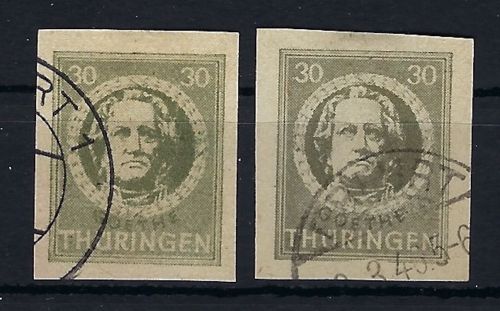 Thüringen Mi 99 BX at + BX av je ° und gep. Ströh BPP, ME 290€