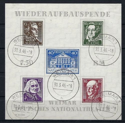 Thüringen Block 3 A X °, gep. Sturm JBG, gute Qualität