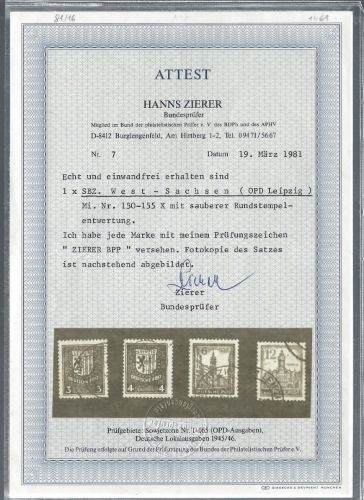 West Sachsen mi 150X - 155X °, mit FA Zierer BPP, ME 2.500