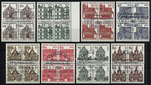 P) Berlin Mi 242-49 ° im VB mit Gummi, Schlegel BPP, ME 560€