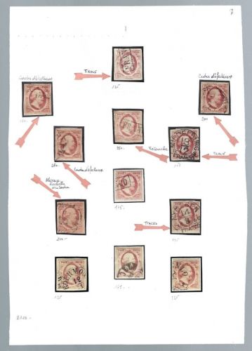 Niederlande Mi 2, Partie aus urige Spezialsammlung, gestempelt, Teil 7