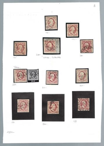 Niederlande Mi 2, Partie aus urige Spezialsammlung, gestempelt, Teil 8