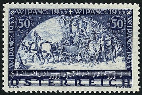 P) Österreich WIPA 1933, Mi 555 A ung. mit Falz, ME 180€