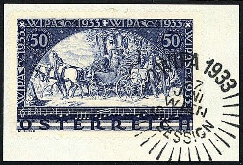 P) Österreich WIPA 1933, Mi 555 A Luxus Briefstück, ME 260€