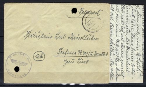 SS-Feldpost Litauisches Feldbat. 3.2.44, Rahmenpersonal, SELTEN