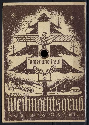 Weihnachtskarte "TAPFER UND TREU" Weihnachtsgruß aus dem Osten