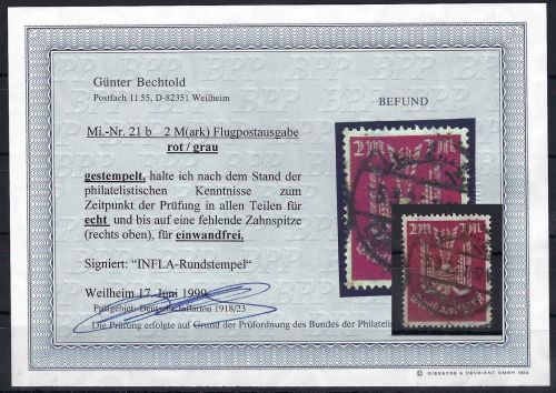 C) DR Mi 216 b ° mit Befund Bechtold BPP