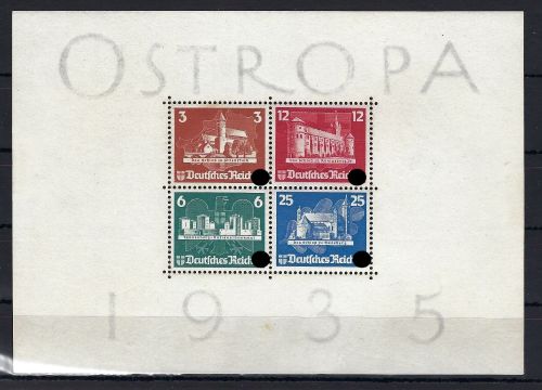 C) DR Ostropa 1935, Block 3 (*) in einwandfreier Qulaität, ME 1.300€