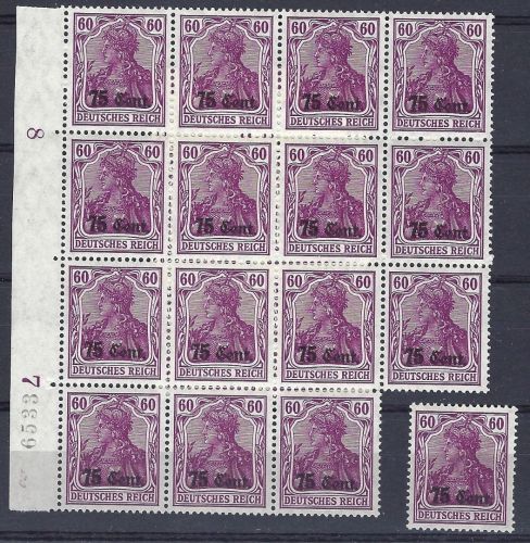 C) Etappengebiet West Mi 9** (16) bogenteil/lose, ME 256€