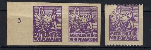 C) Meck. Vorpommern, Mi 3yd U ** (Paar), 3yd Us **, BPP gepr., ME 120€