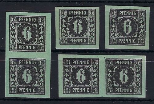 C) Meck. Vorpommern Mi 8x U ** (6), gepr./sig., ME 360€