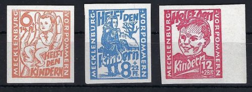 C) Meck. Vorpommern Mi 26-28 U ** einwandfrei, ME 110€