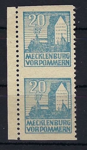 C) Meck. Vorpommern Mi 38 ya Uw ** senk. Paar, gp. Kramp BPP, ME 300€