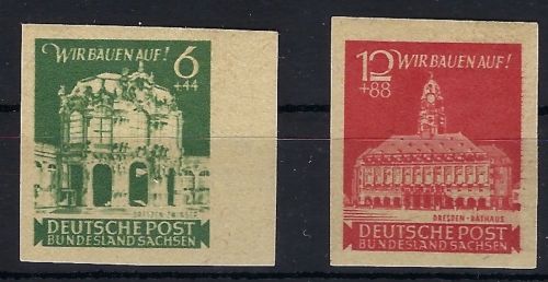 C) Ost Sachsen Mi 64-65 U **, signiert, ME 300€