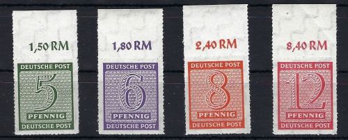 C) West Sachsen Mi 116-119 DX ** Oberrand, einwandfrei, Dr. Jasch BPP