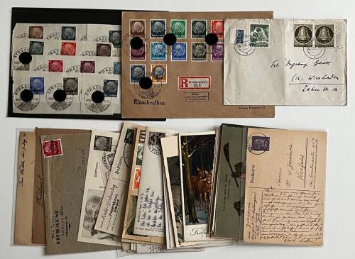 Günstige Partie Belege und Ansichtskarten DR, Gebiete 2. WK, Europa