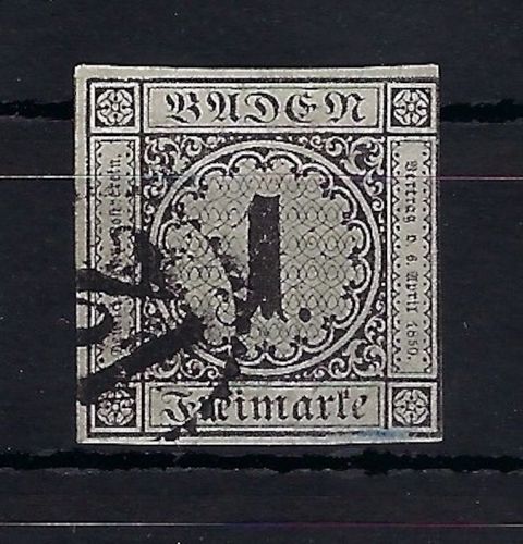 Baden Mi 5 mit gr. uhrradstempel 12