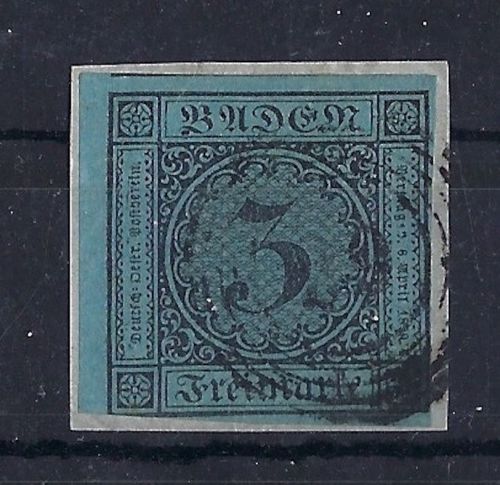 Baden Ringstempel 29 "Durmersheim" zentrisch auf 3 Kr., Briefstück