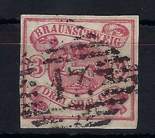 Braunschweig Mi 12Aa ° voll-breitrandig, Nr.-St. 17 Gross-Winnigstedt