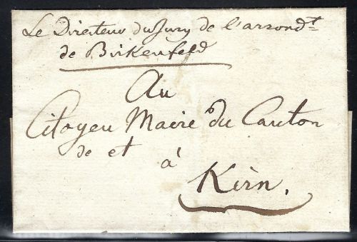 Hannover Vorphila Faltbrief vom 12.9.1800, n. Kirn, hs. Franchise