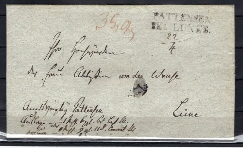Hannover Vorphilabrief L2 Pattensen bei Lüne nach Lüne