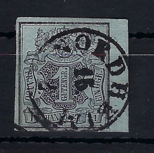 Hannover Mi 1 ° Rendstück vollrandig K1 Nordheim, zentr. gestempelt