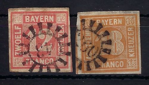 Bayern Mi 6 - 7 ° vollrandig, ME 420€