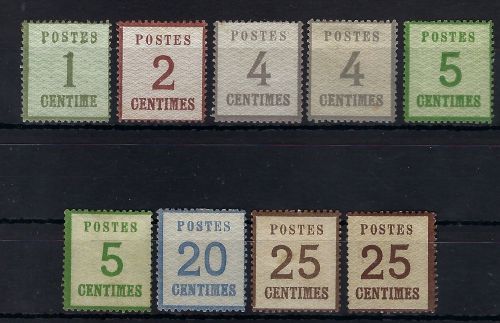 NDP OPD-Elsass/Lothringen, Mi 1 I - 7 I * mit Falz und Gummi, ME 790€