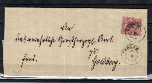 Mecklenburg-Schwerin Nachverwendung auf NDP Mi 16 EF mit K2 Krakow