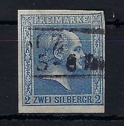 Preußen Mi 11b ° mit PF II, seltener Plattenfehler, vollrandig, ME 200€