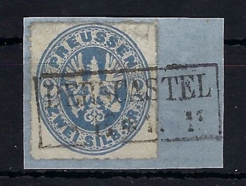 Preußen Mi 17 Briefstück mit Ra2 Berncastel und PF I, ME 150€