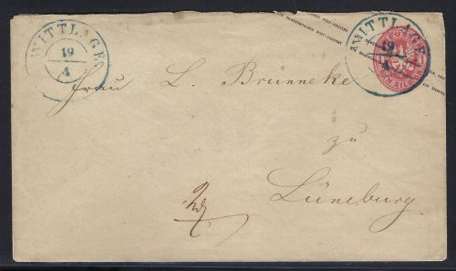 Preußen GAA 15 mit blauem K2 Wittlage nach Lüneburg