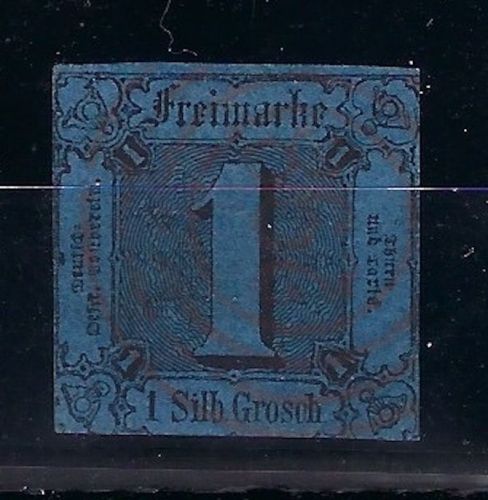 T. u. T. Mi 4 mit rotem Nummernst. 298 Schleiz, üblicher Schnitt