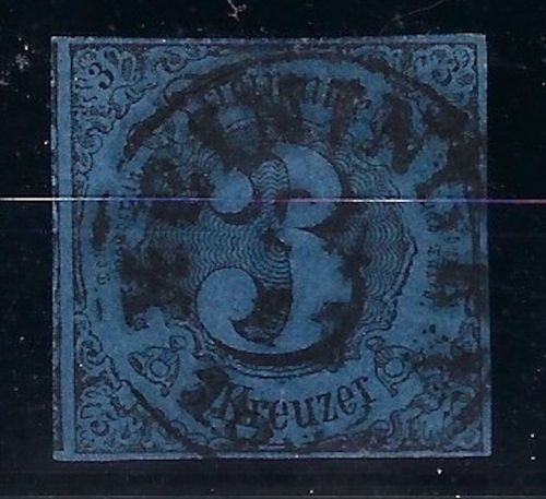 Thurn und Taxis Mi 8 vollrandig K1 Meiningen, ideal gestempelt