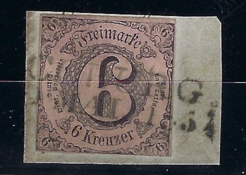 Thurn und Taxis Mi 9 Briefstück mit vollständigem L2 Coburg