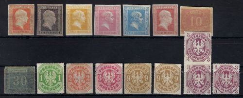 Preußen ungebrauchtes Lot von 15 Werten * / (*)