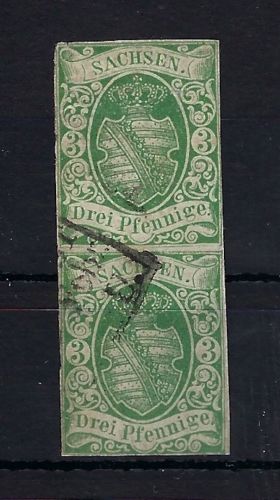 Sachsen Mi 2 ° senk. Paar, Mängel